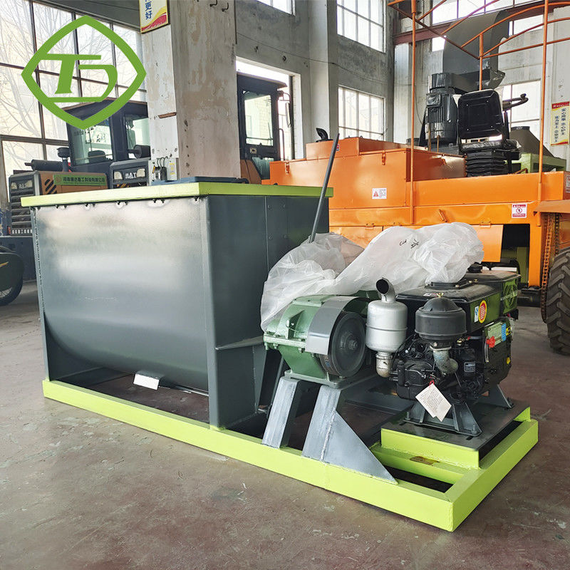 Mesin pencampur horizontal limbah hewan SUS316 Mesin pencampur pupuk organik 3phase